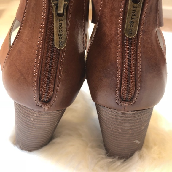 Brown chunky heel sandals - Picture 6 of 6